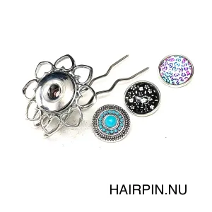 Hairpin Mini Love- HAIRACCESSOIRE - incl. 3 gratis clickbuttons naar keuze