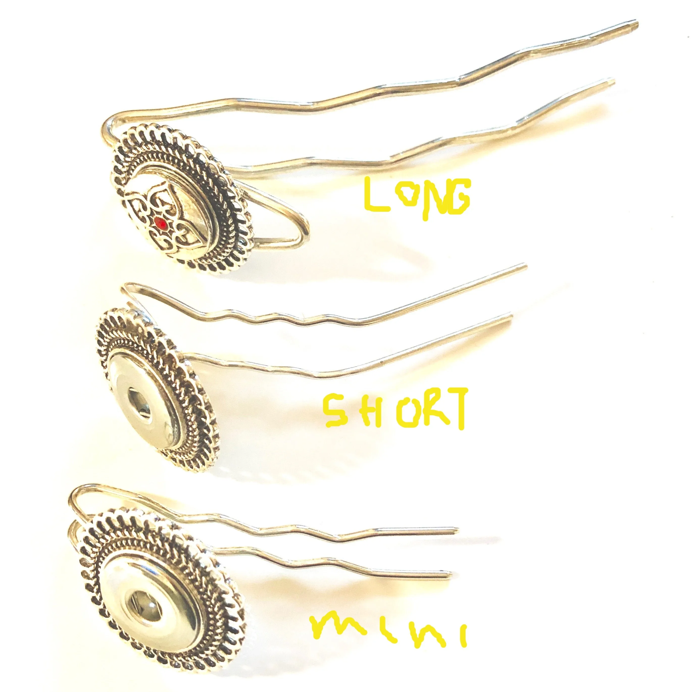 Hairpin Mini Love- HAIRACCESSOIRE - incl. 3 gratis clickbuttons naar keuze