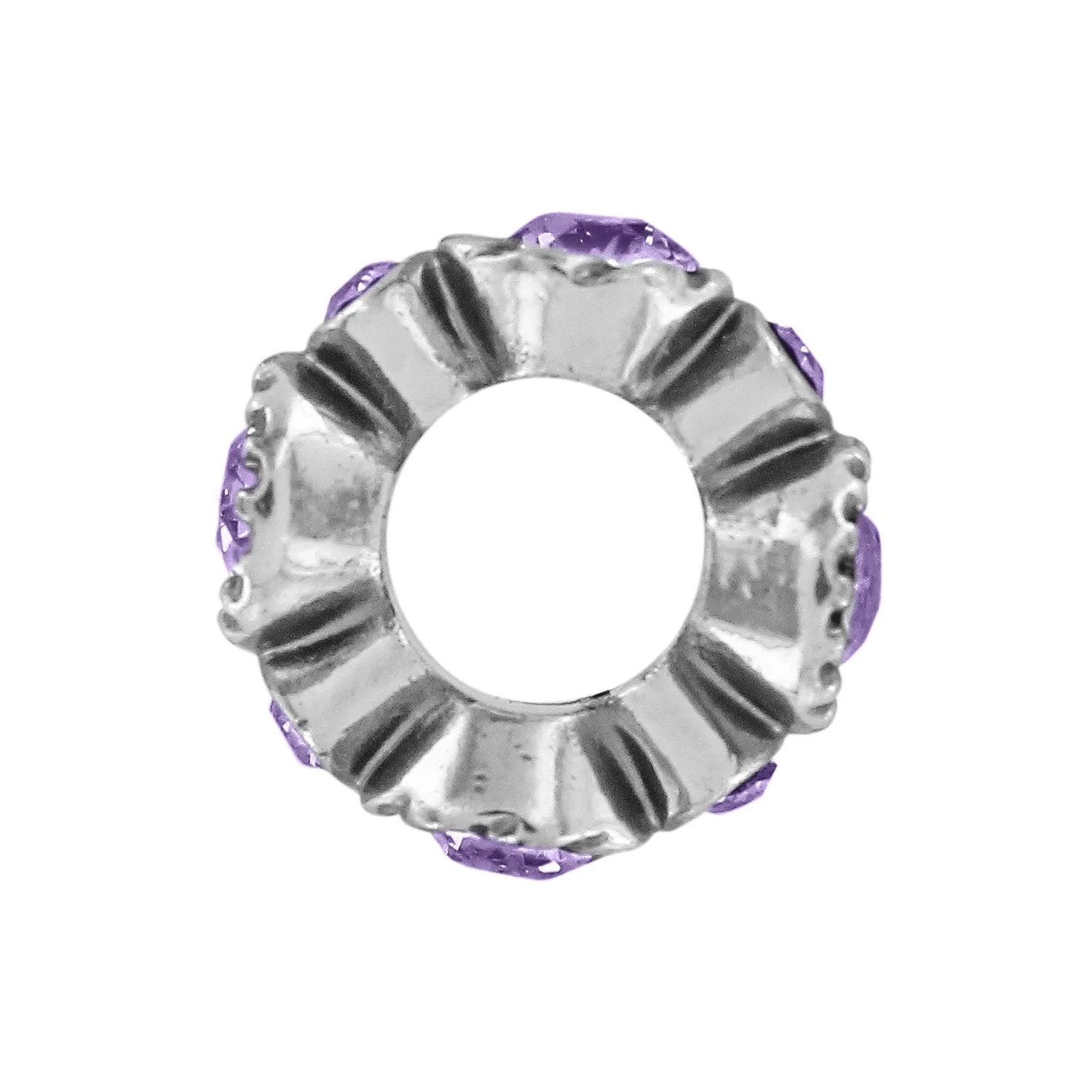 Halo Stargazer Spacer Silver - Amethyst