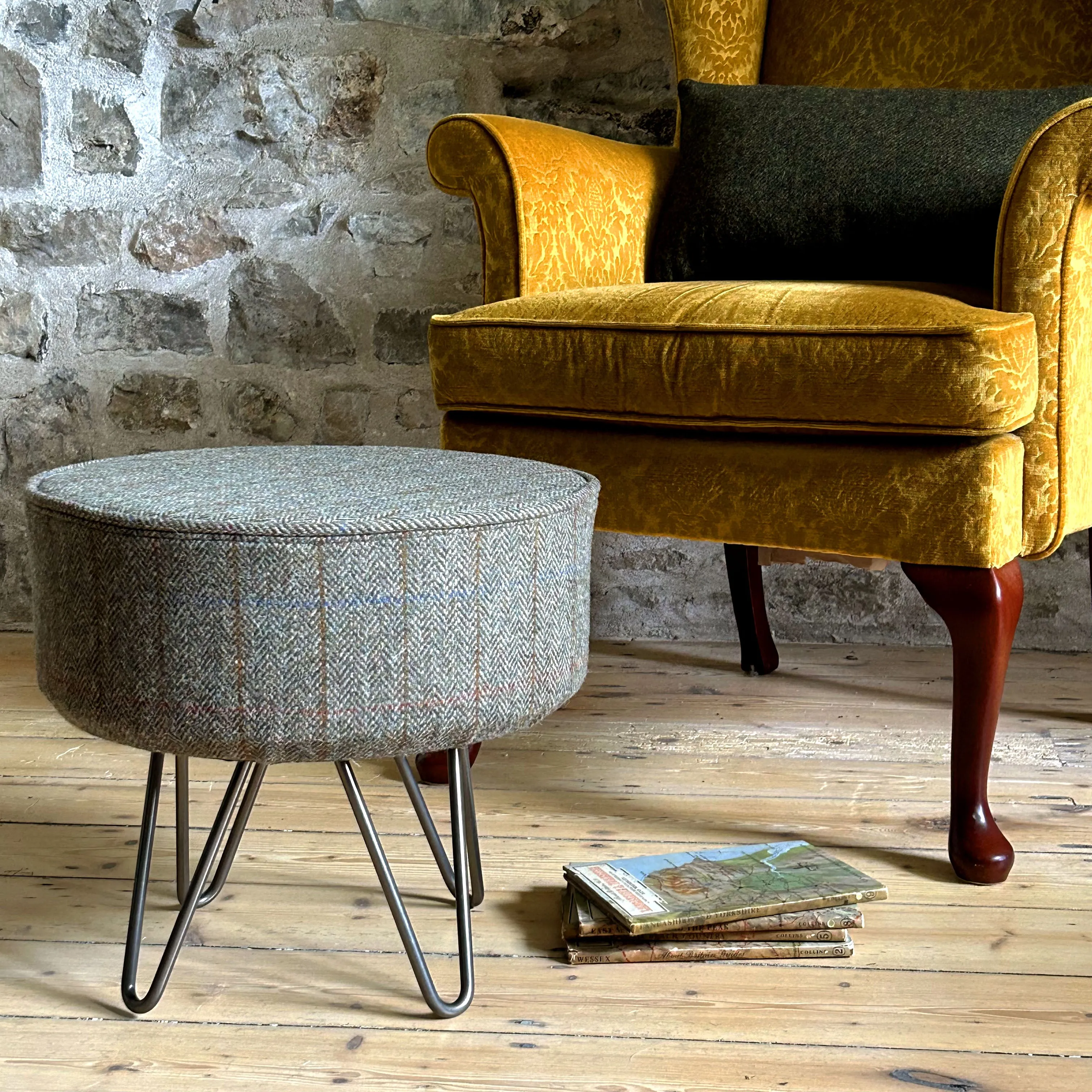 Hazel Herringbone Footstool