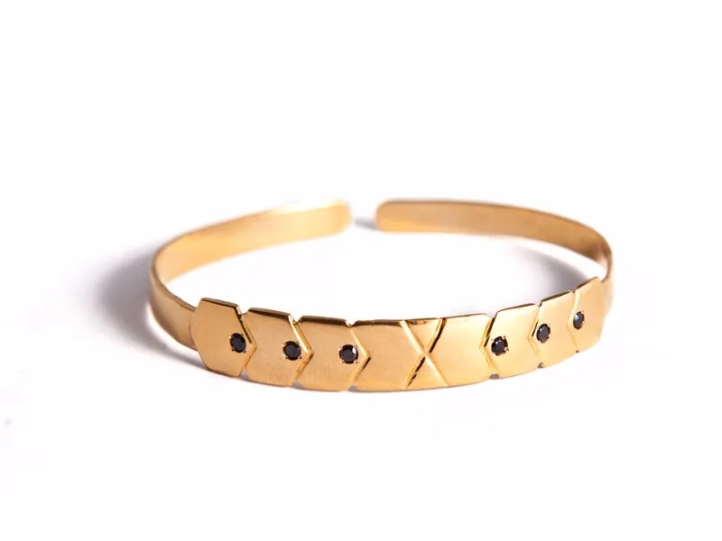 Hexagon Cuff Bracelet