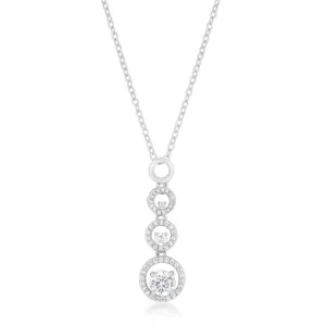 Inessiam Halo Graduated CZ Pendant