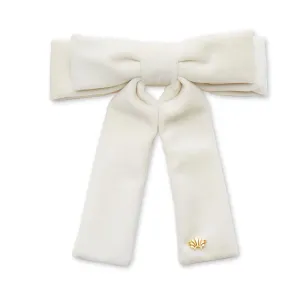 IVORY VELVET ANTOINETTE BOW BARRETTE