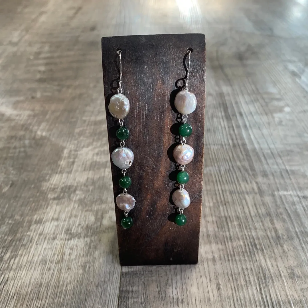 Jade and Flat Pearl Jewelry