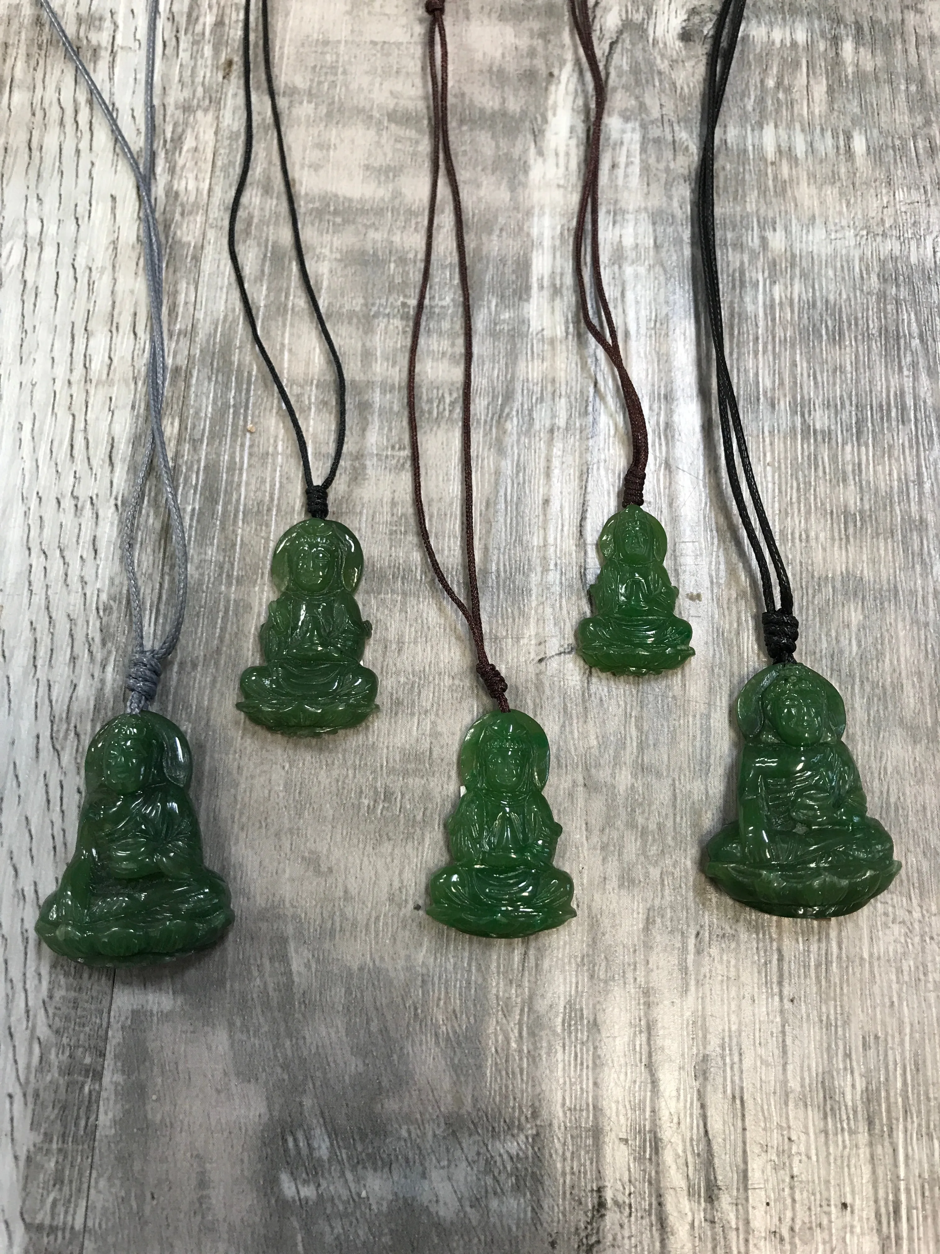 Jade Kuan Yin Buddha Pendants