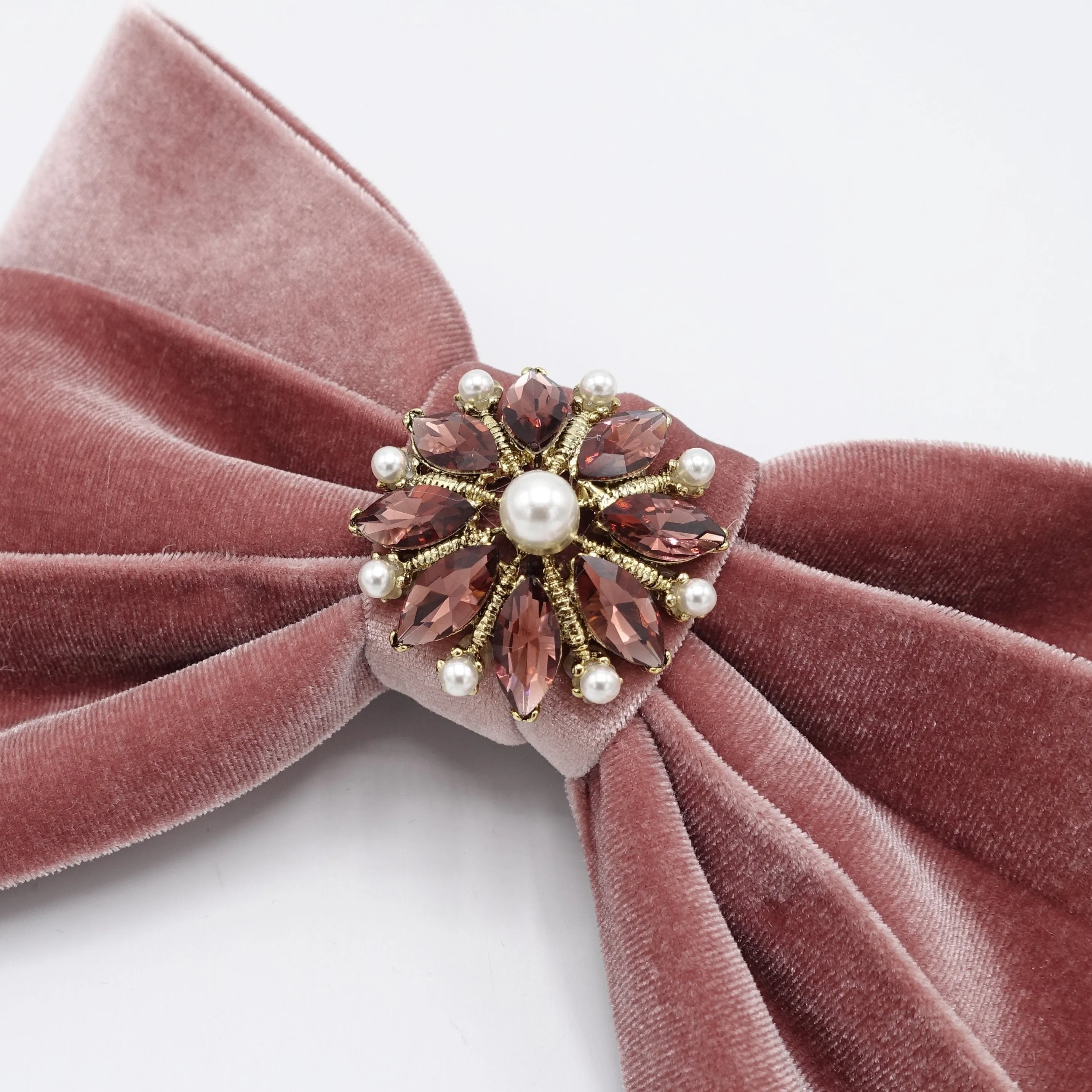 jeweled velvet bow, velvet hair bow, antique hair bow, hair bow shop for women