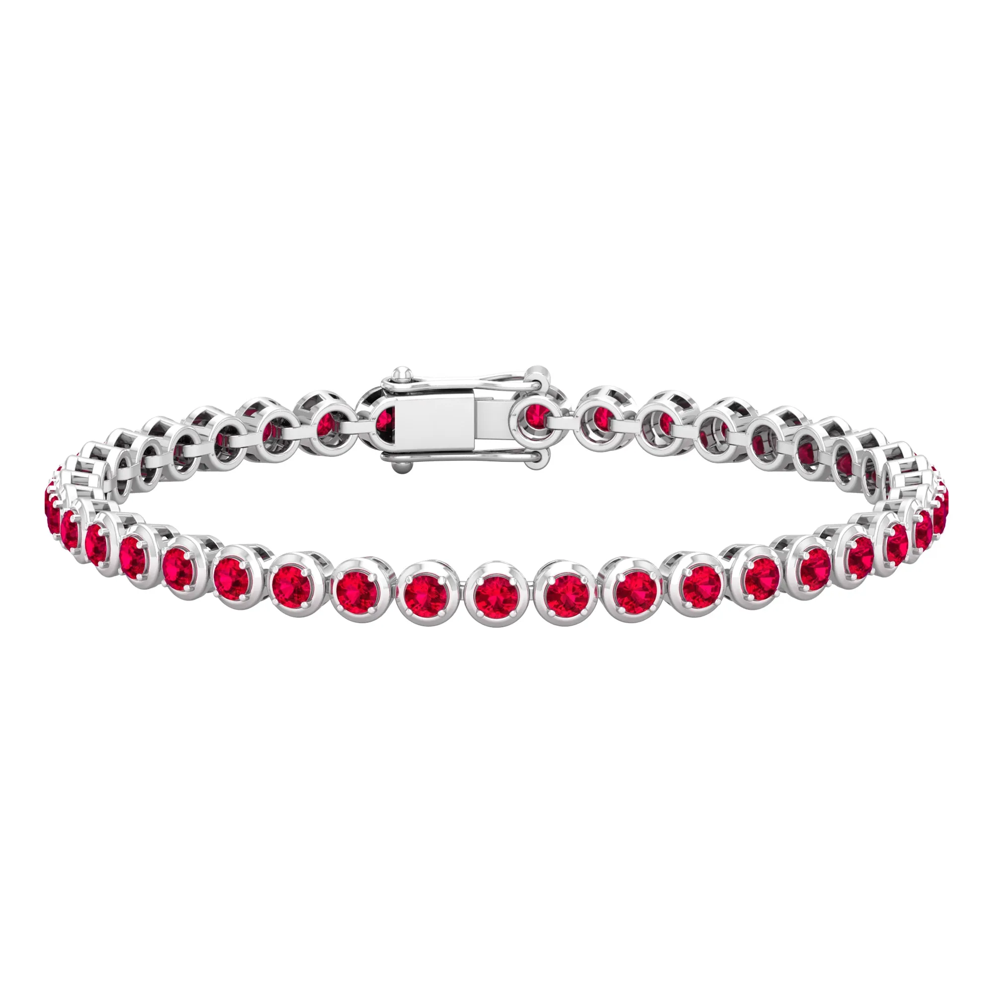 Lab Grown Ruby Classic Tennis Bracelet