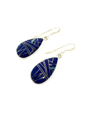 Lapis & Opal Inlay Teardrop Dangles