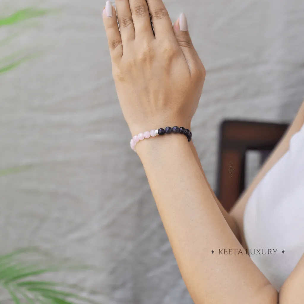 Lavender Dreams - Rose Quartz & Amethyst Bracelets