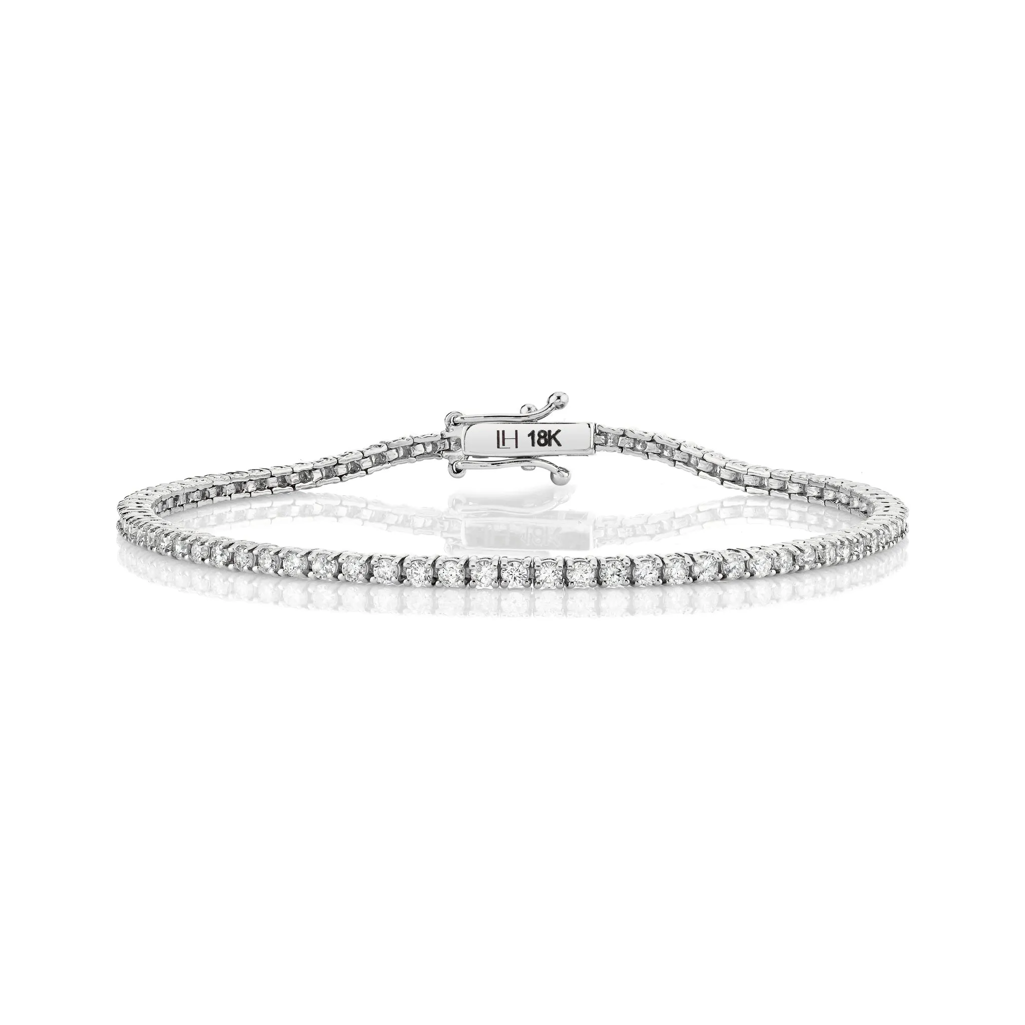 LH Petite White Diamond Tennis Bracelet