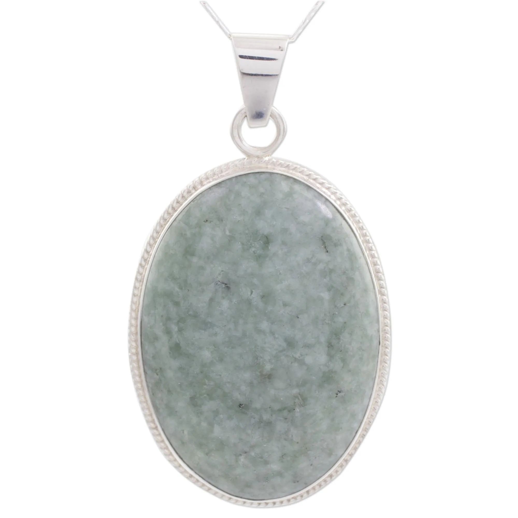 Light Green Mystique Jade Pendant Necklace