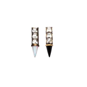 LILU Black and White Earrings