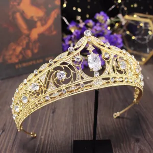 Luxury Cubic  Zircon Wedding Crown Bridal Tiara