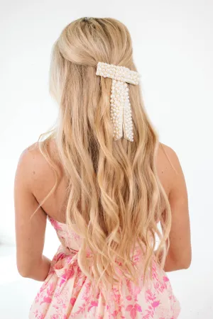 Margot Hair Bow - White