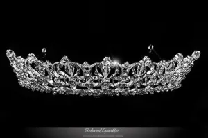 Marissa Vintage Art Deco Silver Tiara | Swarovski Crystal