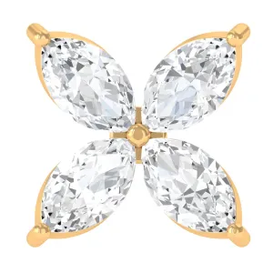 Marquise Four Petal Flower Cartilage Earring