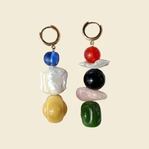 Martini 14k Gold Gemstone Earrings