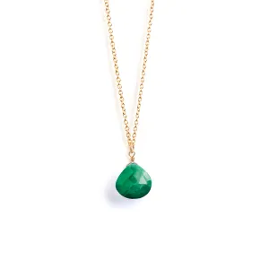 May Emerald Birthstone Pendant Necklace