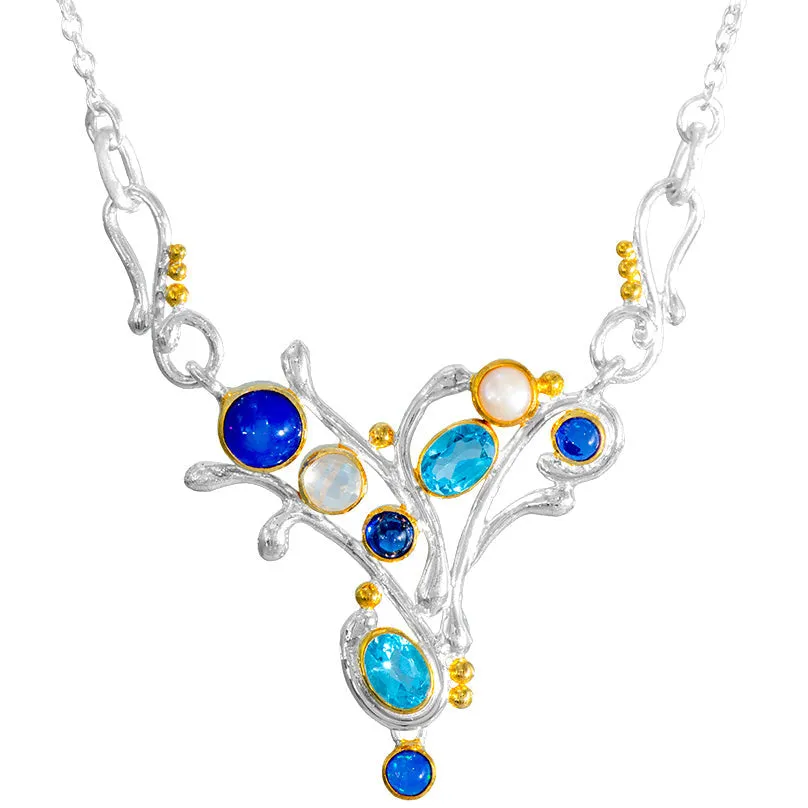 Michou Budding Gemstone Necklace