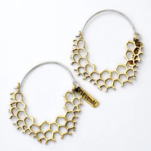 Mini Hex Hoop Earrings from Eleven44