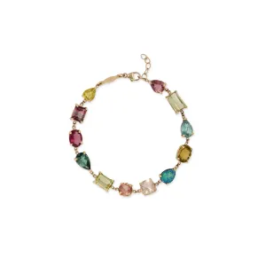 MULTI SHAPE PRONG GEMSTONE BRACELET