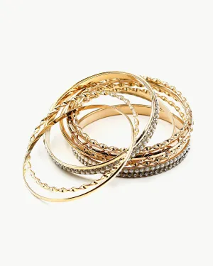 Multiple Layered Mixed Bangles