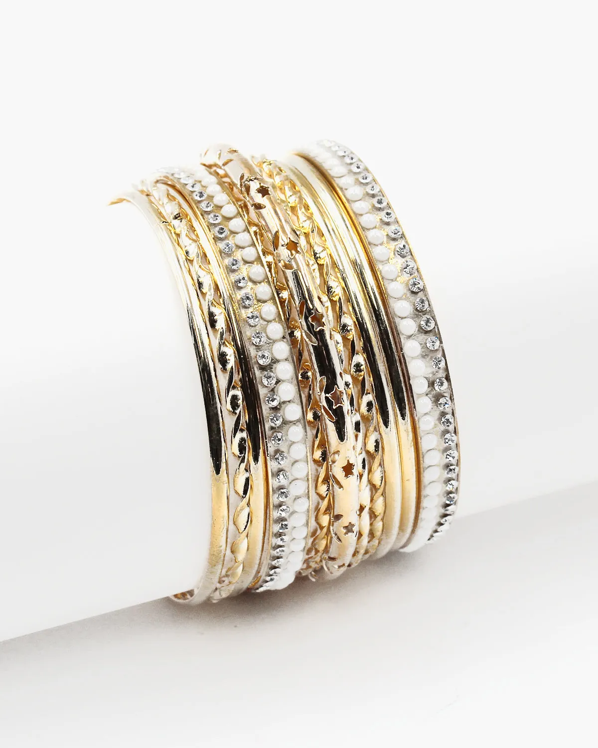 Multiple Layered Mixed Bangles