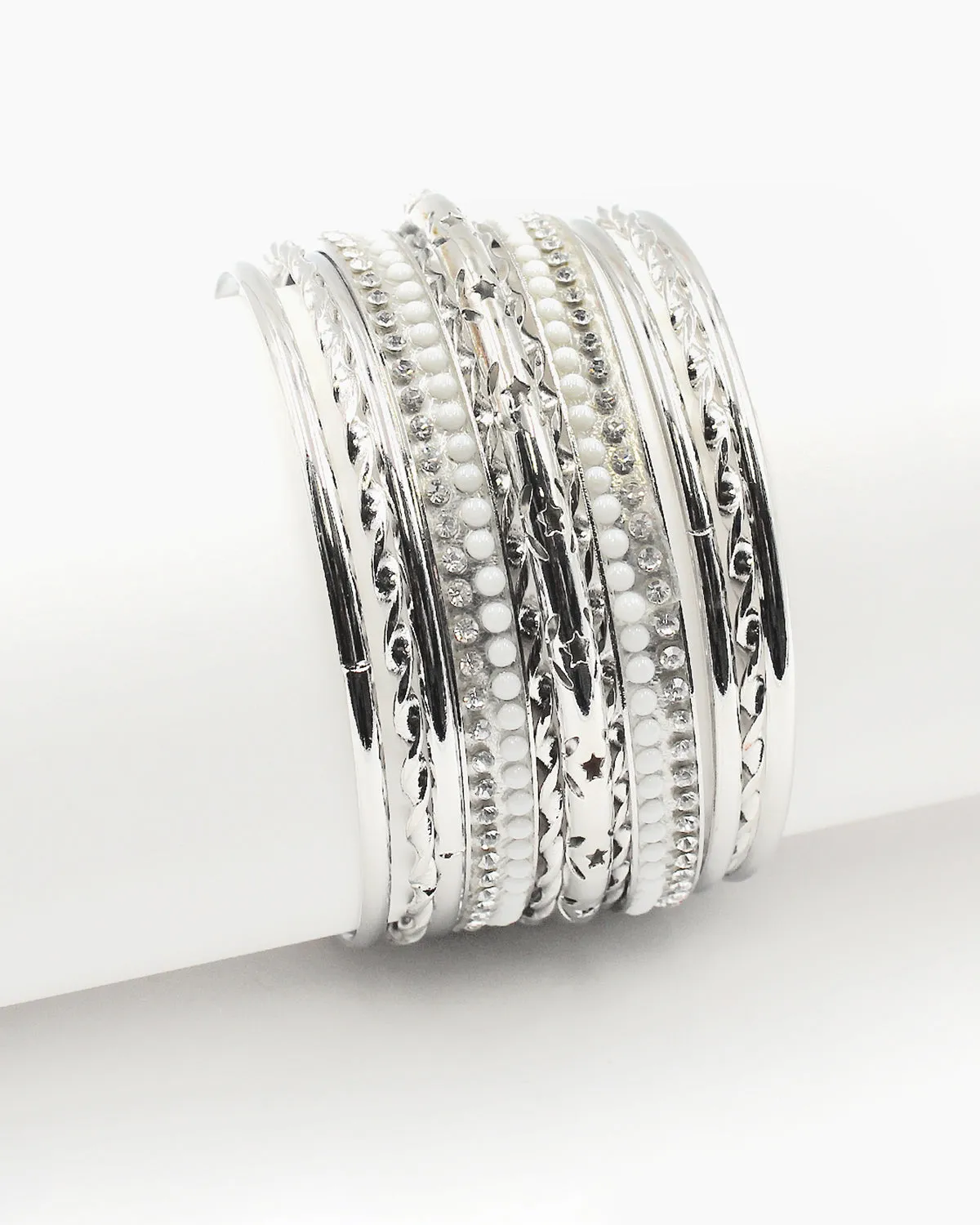 Multiple Layered Mixed Bangles