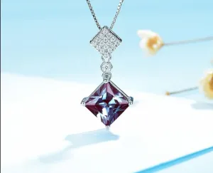 Natural Alexandrite Gemstone Pendant Necklace