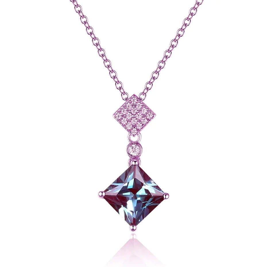 Natural Alexandrite Gemstone Pendant Necklace