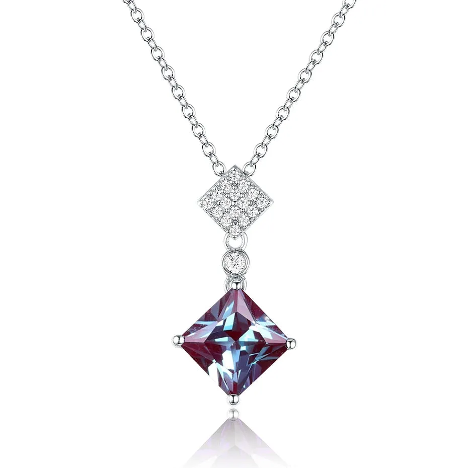 Natural Alexandrite Gemstone Pendant Necklace