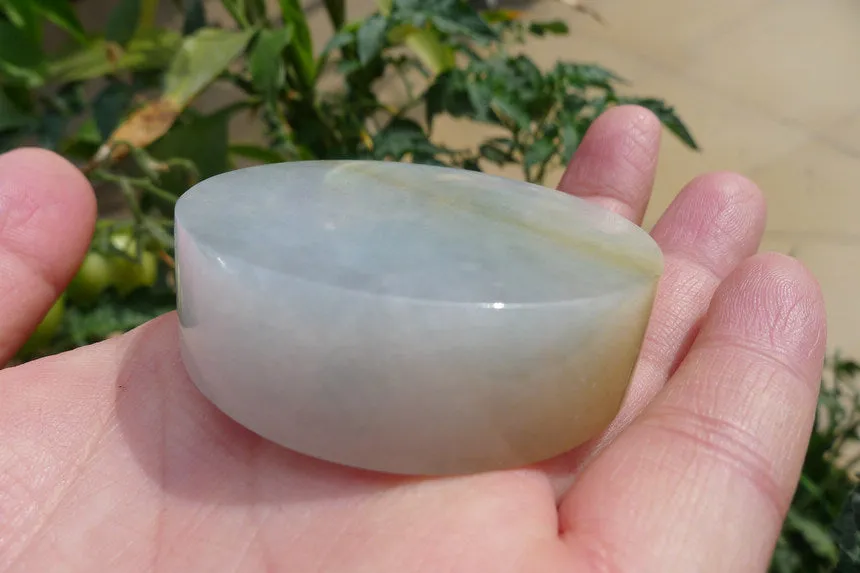 Natural Jade Rough Jadeite Raw (108g,5.2X5.2X1.6cm)