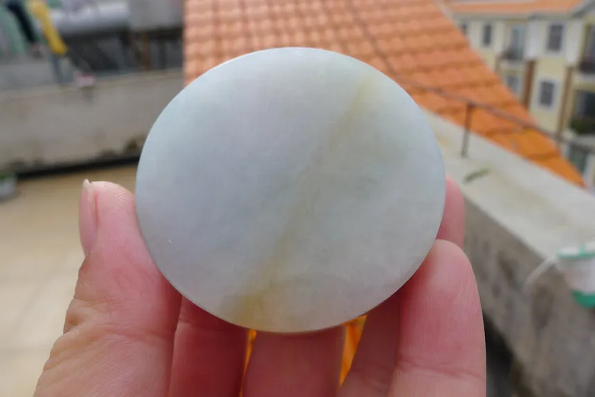 Natural Jade Rough Jadeite Raw (108g,5.2X5.2X1.6cm)