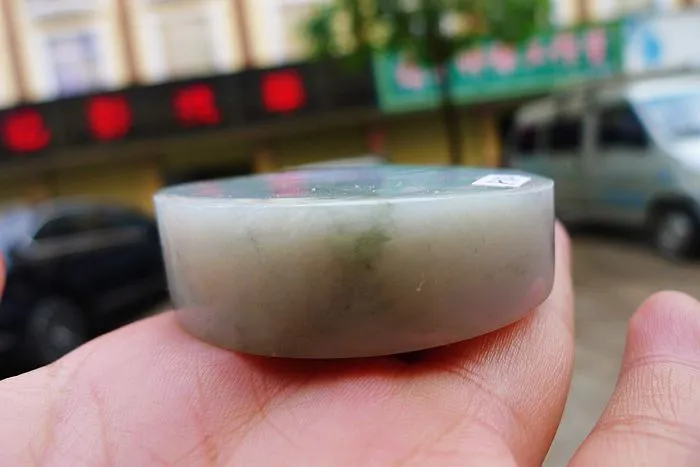 Natural Jade Rough Jadeite Raw (127g,5.55X1.5cm)