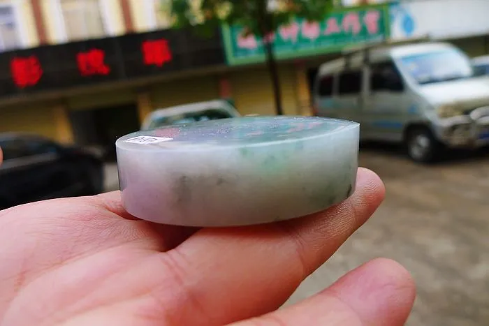 Natural Jade Rough Jadeite Raw (127g,5.55X1.5cm)