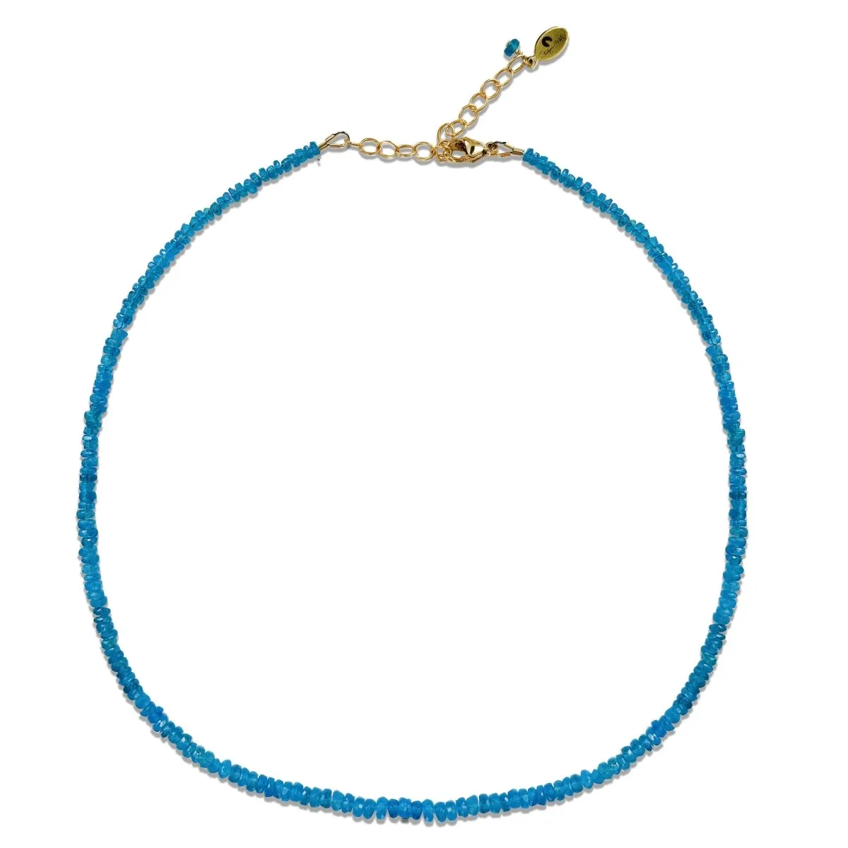 Neon Apatite Faceted Gemstone Necklace