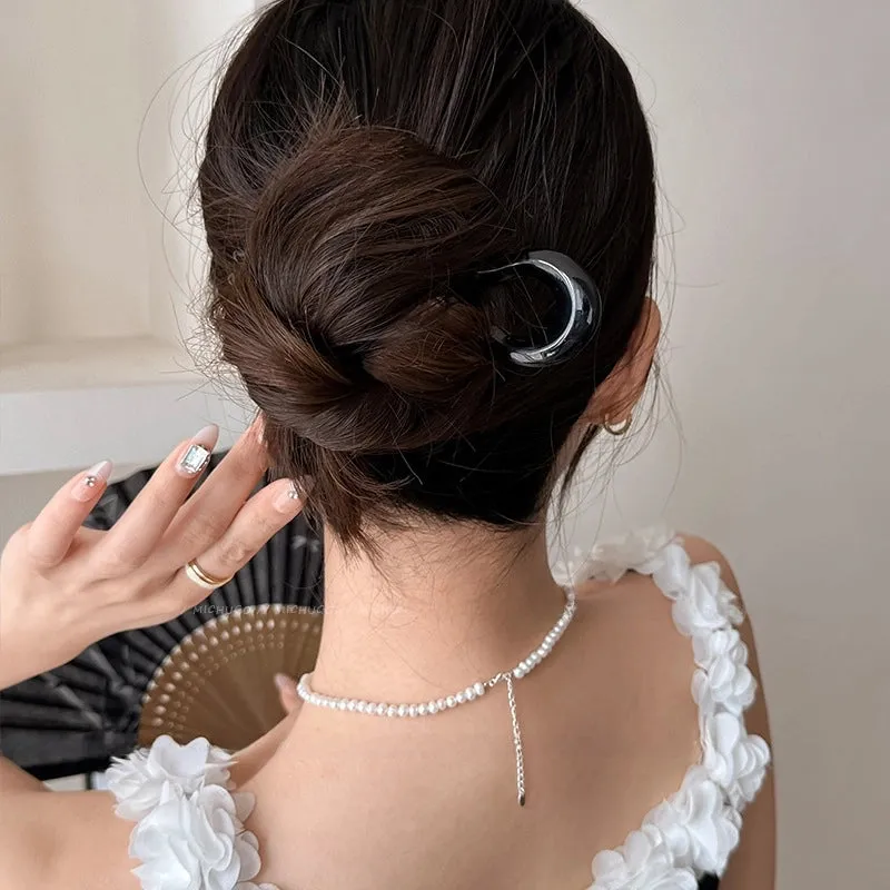 New Chinese U-shaped Wave Hairpin Women's Back Of Head Hair Antique Hairpin High-grade Horse-faced Skirt Hair Hairpin Headdress