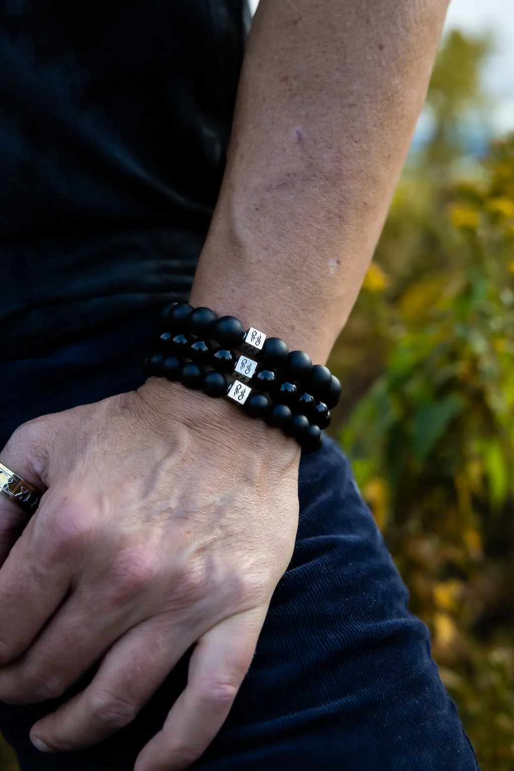 Onyx Natural Gemstone Centerpiece Bracelet