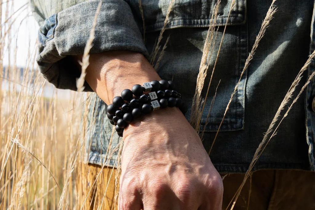 Onyx Natural Gemstone Centerpiece Bracelet