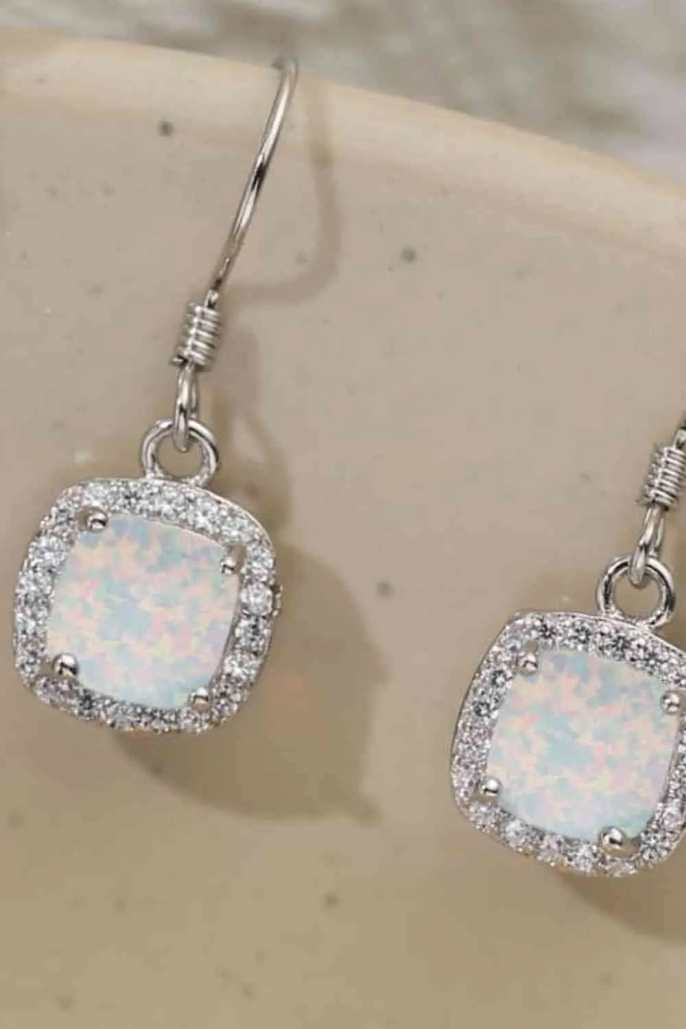 Opal Square Drop Earrings