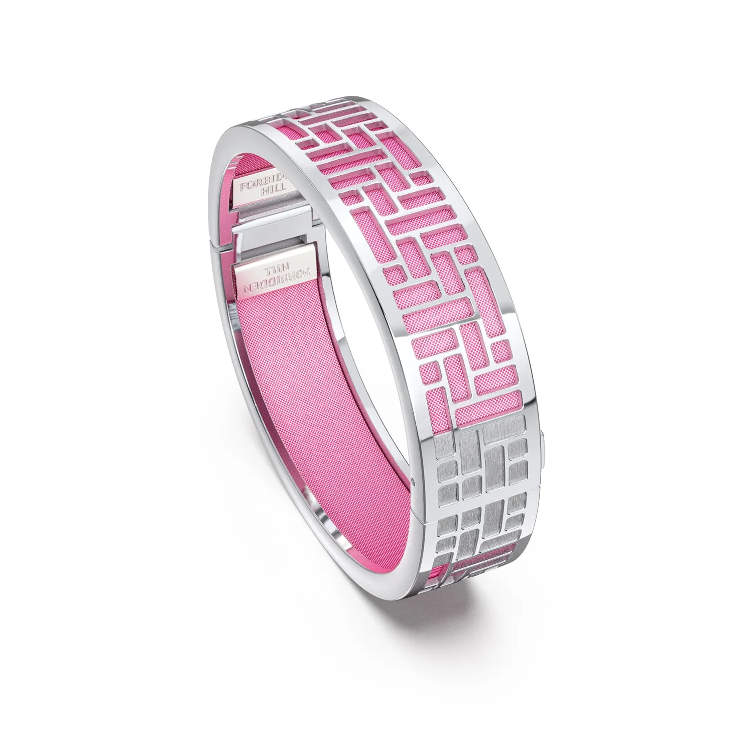 Pavilion Bangle - Guava Pink - Sterling Silver