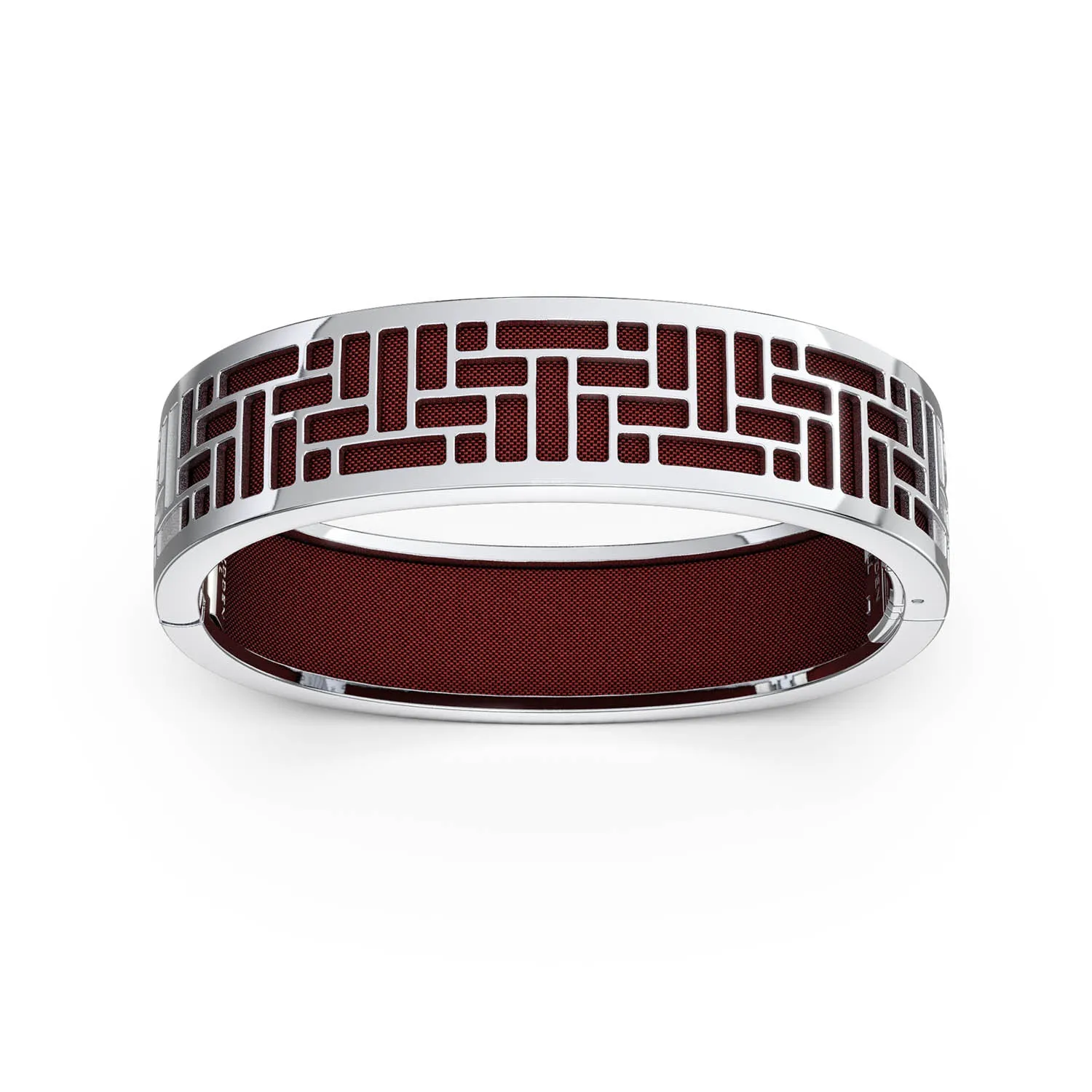 Pavilion Bangle - Mangosteen Red - Sterling Silver