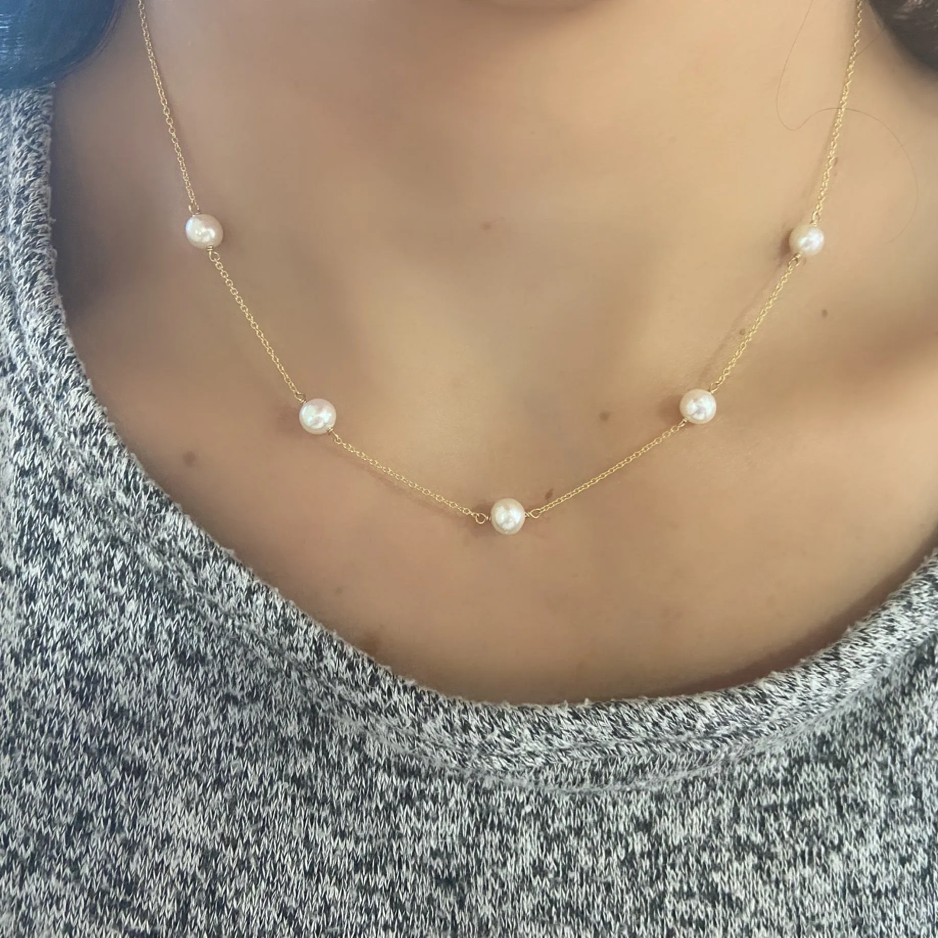 Pearl by the Yard Necklace