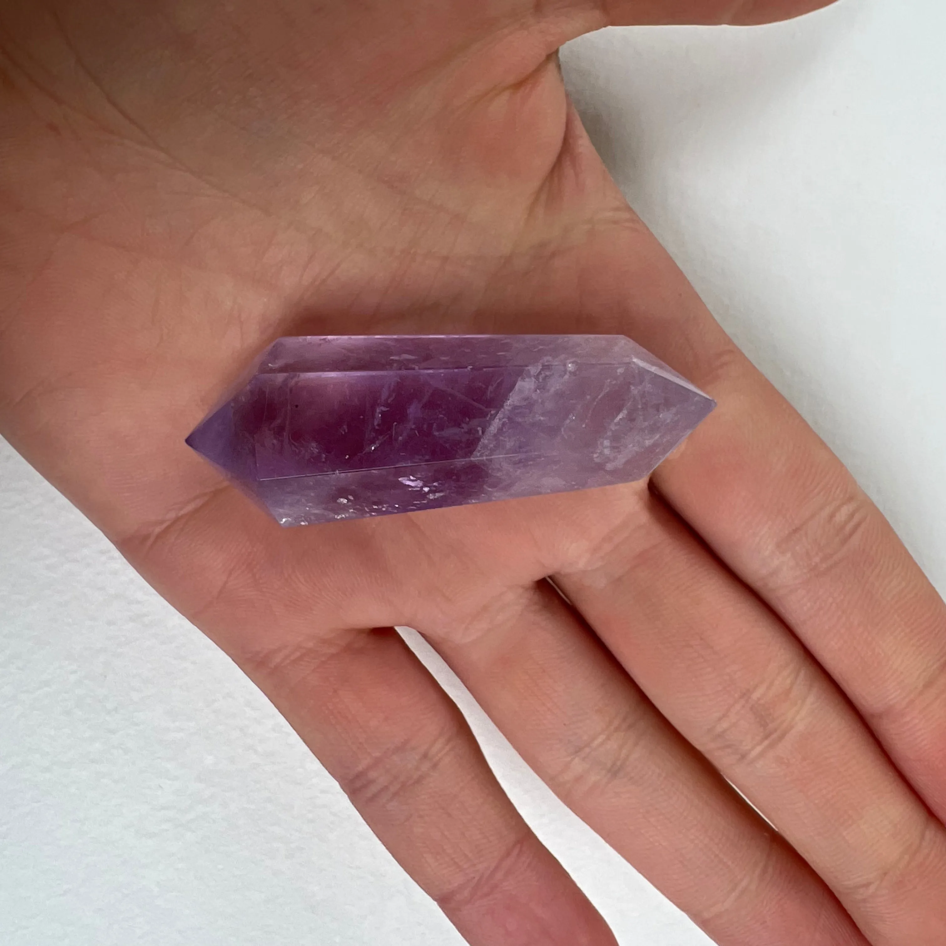 Polished Double Terminated Amethyst Point (#4MTT)