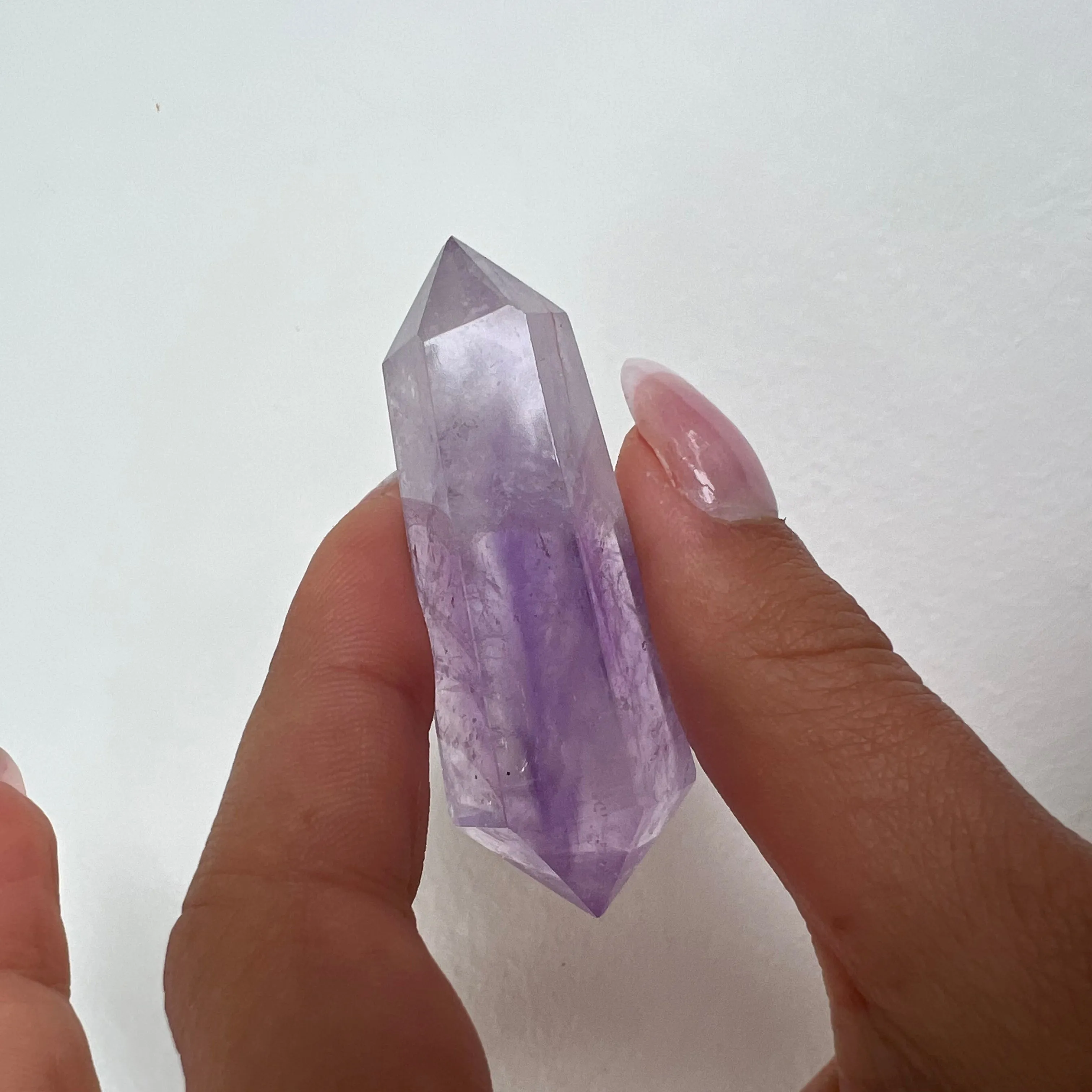 Polished Double Terminated Amethyst Point (#4MTT)