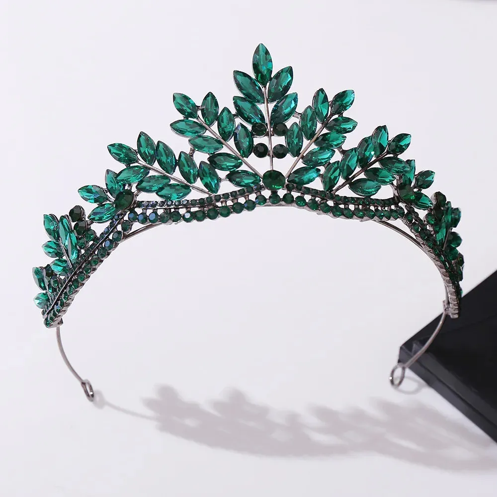 Princess Queen Crystal Tiara Crowns Elegant  Hair Accessory