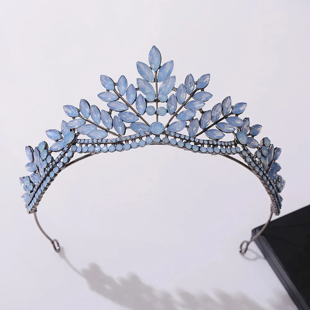 Princess Queen Crystal Tiara Crowns Elegant  Hair Accessory