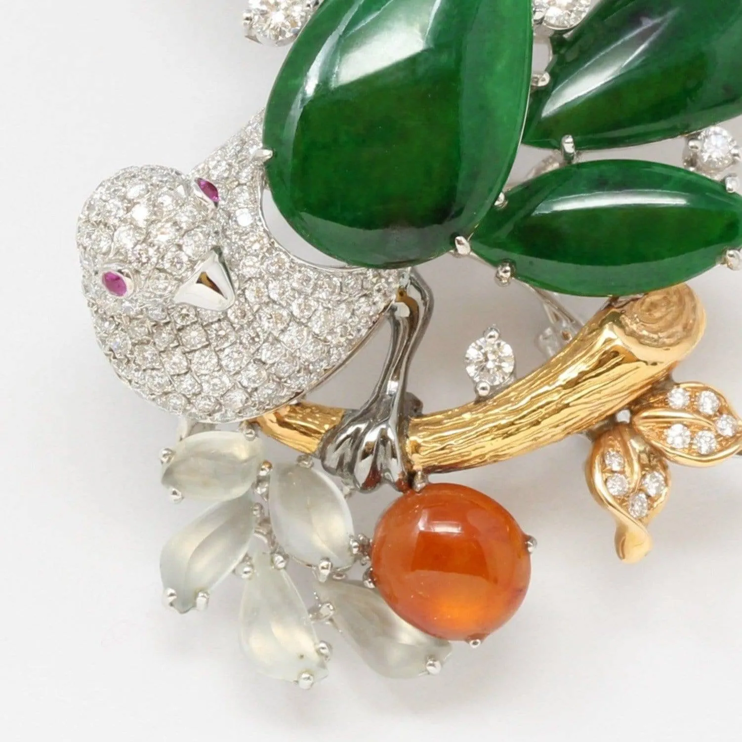 "Bird on A Tree" Baikalla Jewelry Signature Neck-piece Brooch Necklace