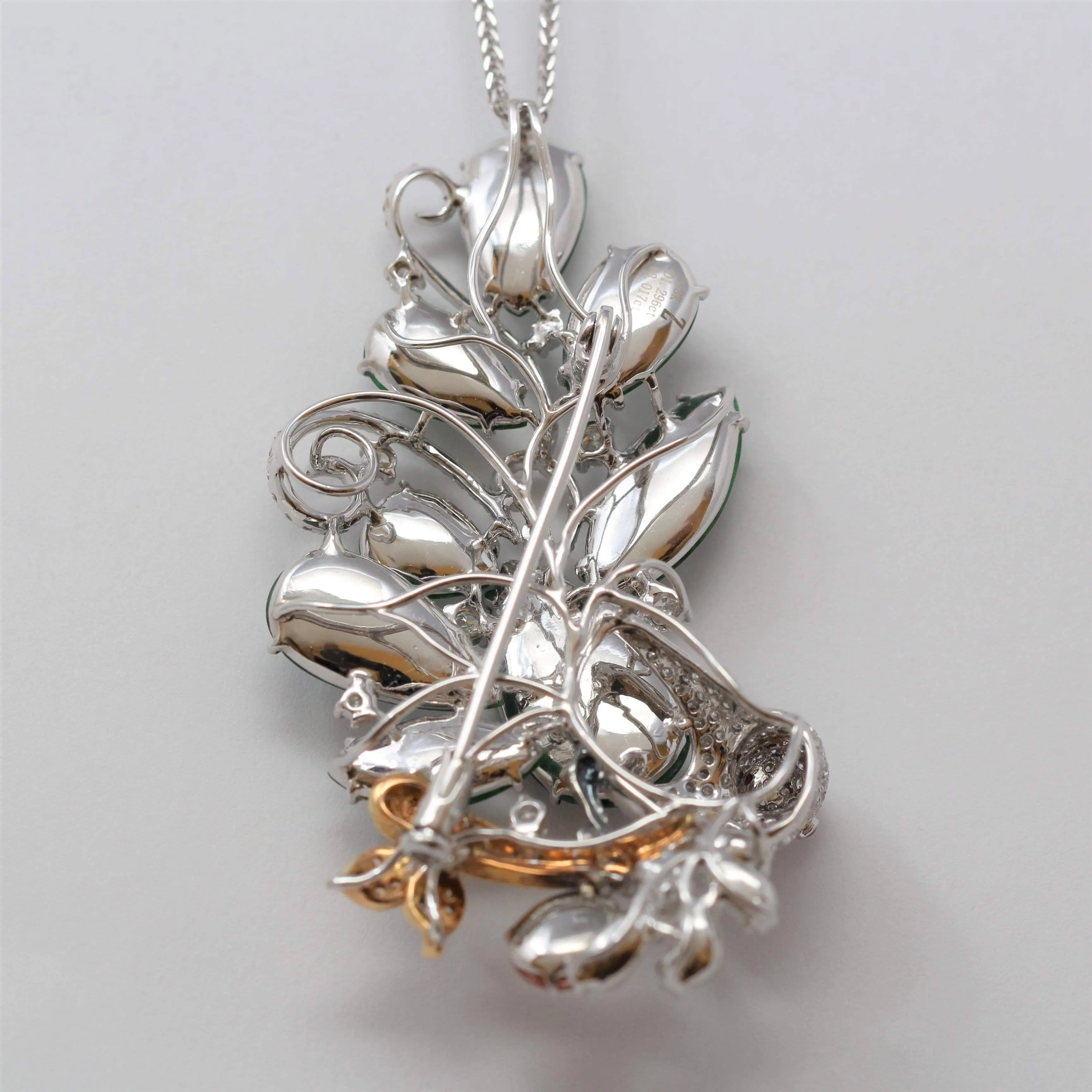 "Bird on A Tree" Baikalla Jewelry Signature Neck-piece Brooch Necklace