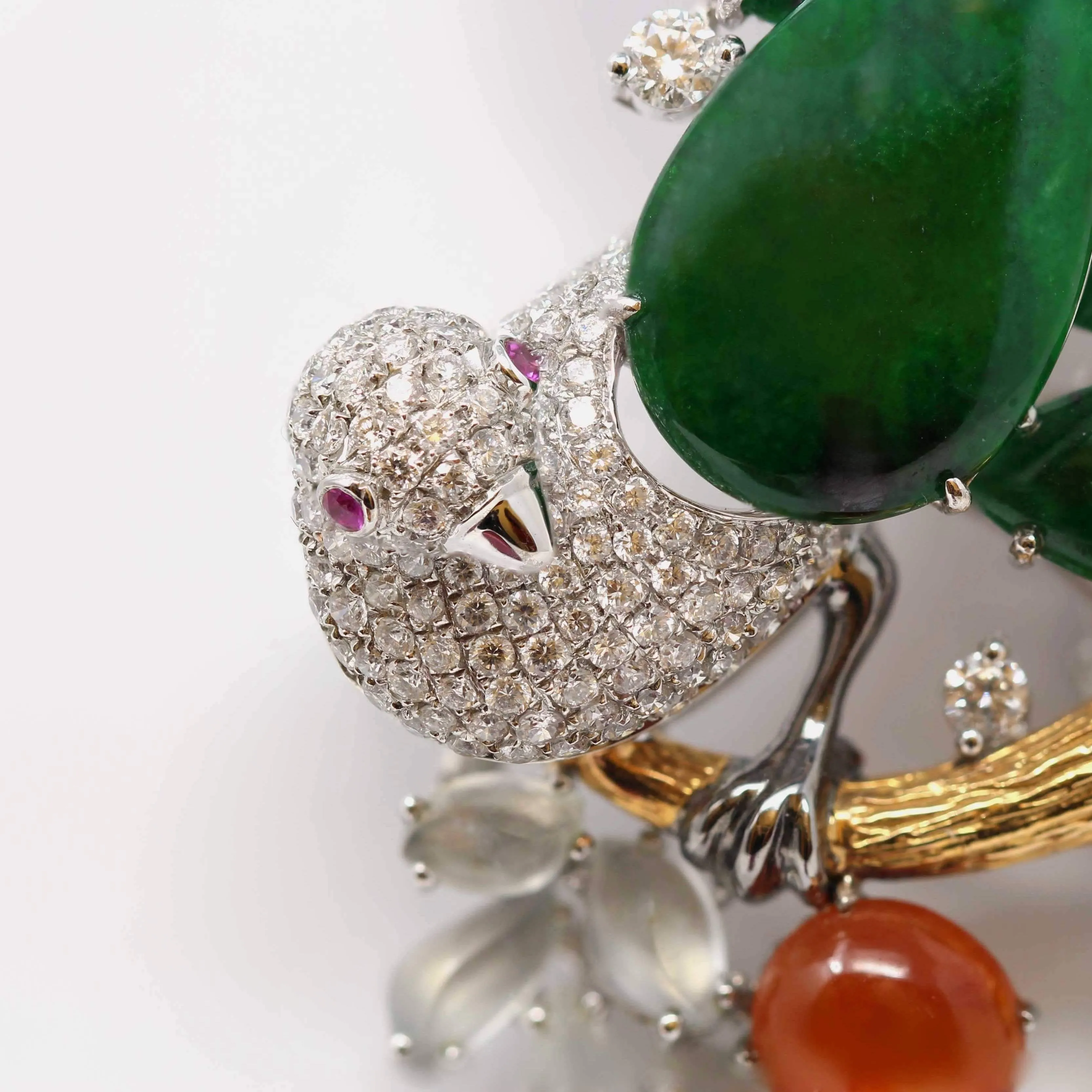 "Bird on A Tree" Baikalla Jewelry Signature Neck-piece Brooch Necklace